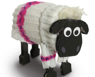 废袜子制作农历羊年小摆饰绵羊