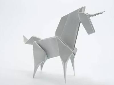 独角兽怎么折，手工DIY折纸独角兽图