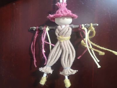 可愛的小娃娃掛件，DIY稻草人怎麼做