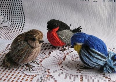 怎样利用毛衣旧毛线做diy小麻雀和其他小鸟挂件