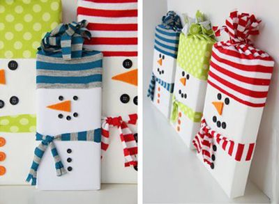 怎么做小雪人圣诞节扁平礼物包装盒