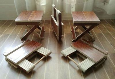 利用木地板改造摺疊木凳
