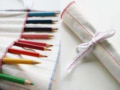 用毛巾DIY铅笔笔袋制作方法
