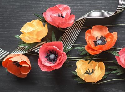 怎麼做DIY鮮艷嬌貴的皺紋紙牡丹花