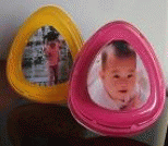 酸奶盒盖改造宝宝的缤纷小相框