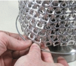 易拉罐环DIY金属风格的另类台灯罩