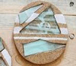 碎玻璃、碎瓷砖的再次利用，DIY好看的手工杯垫