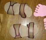 硬纸板DIY手工拖鞋的做法教程图解