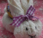 旧毛巾缝制的可爱小白兔教程