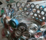 回收废纸制作艺术镂空置物篮