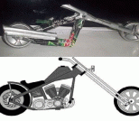 用易拉罐组装的哈雷摩托车模型