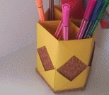 手工制作折纸笔筒的做法