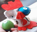 儿童手工课：手工制作红冠大眼公鸡玩偶