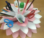 手工折纸做鲜花笔插教程图解饰