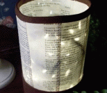 利用旧书上的纸做一个纸灯罩