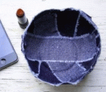 利用旧衣服碎布怎么做一个置物小碗