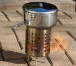 用废铁罐制作带防风罩的行军式火炉