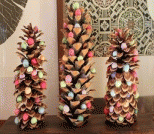 用松塔和毛氈DIY做小型聖誕樹教程