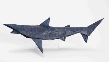 废纸DIY手工教程：鲨鱼折纸及图谱下载
