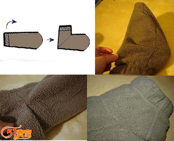 Зимние плюшевые старой одежды делать каваи тапочки ручной работы тканью