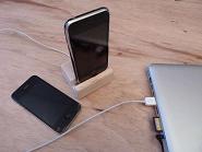 闲置木头制品DIY原生态木质iPhone dock
