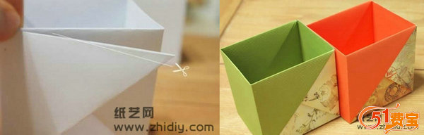 利用生活廢紙DIY可無限組合拼裝的單元收納盒