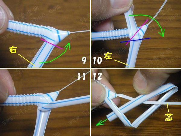 图解如何做吸管竹节虾编织方法
