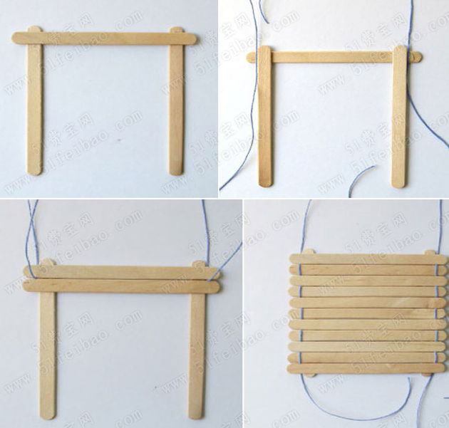 如何使用废弃雪糕棍制作线装书记事簿
