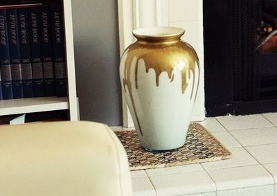玻璃罐变身改造DIY艺术品客厅落地花瓶摆设