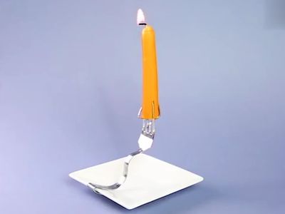 西餐叉子DIY伴碟蜡烛灯台