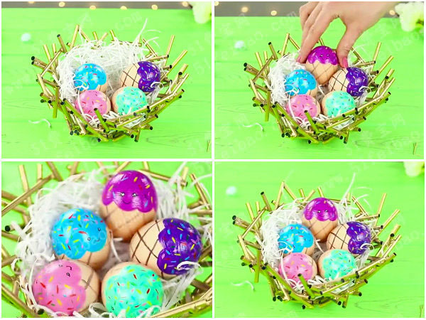 很有创意的复活节彩蛋装饰作品