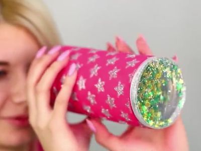 薯片桶手工制作DIY星星万花筒