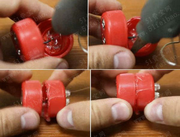 如何用矿泉水瓶盖制作做LED小电筒