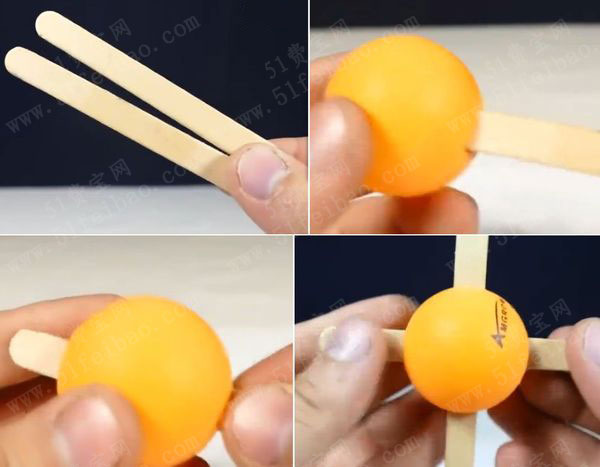 制作乒乓球传统玩具陀螺方法