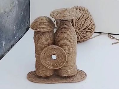 利用塑料瓶子制作个性森系摆件