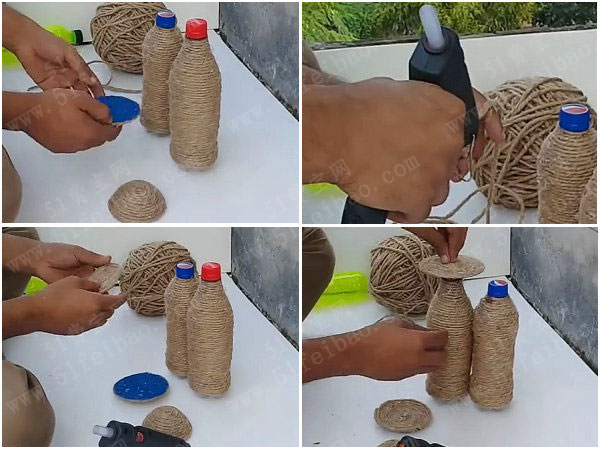 利用塑料瓶子制作个性森系摆件