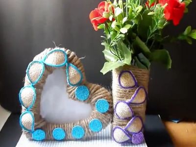 废旧纸板制作DIY心形森系相框
