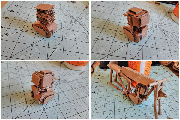 纸皮箱环保再用，DIY硬纸板小小摩托车