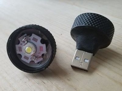 自制高光USB手电筒照明LED