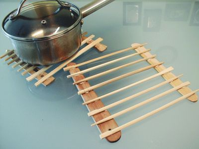 利用厨房煮食用品DIY再生锅垫教程