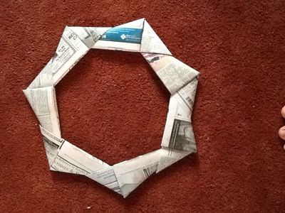 废纸diy折纸飞盘的制作方法