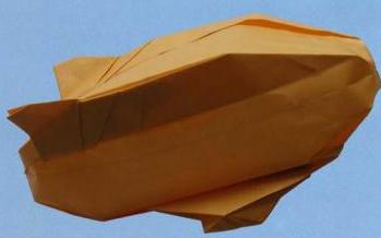 废纸DIY手工教程：飞艇气球折纸及图谱下载