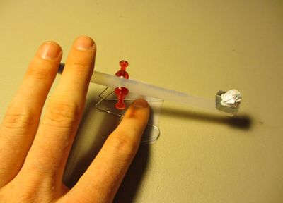 报废圆珠笔杆制作简易投石机