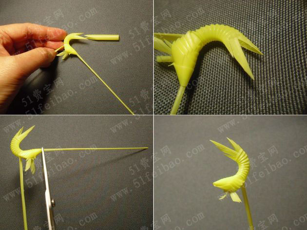 饮料吸管编织教程_旧吸管手工制作手编鲤鱼教程