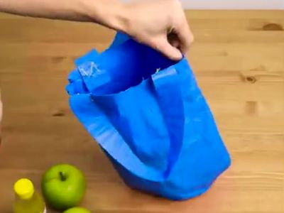 废塑料袋制作防水环保袋