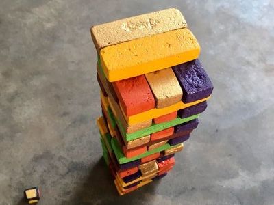 利用废纸制作经典玩具层层叠彩色积木