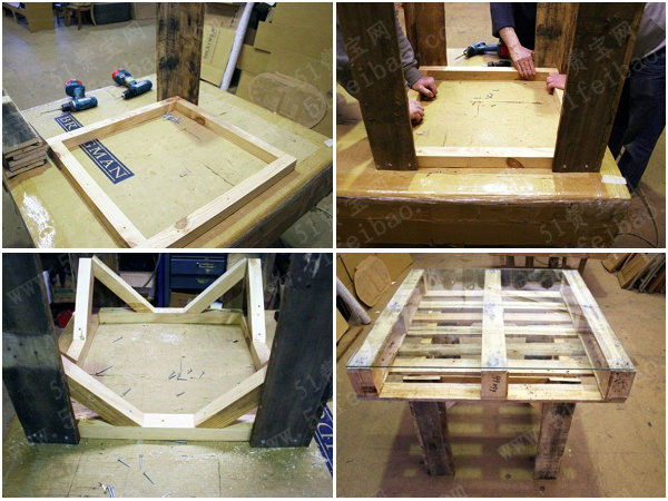 物流托盘木工改造，DIY全套饭桌和木椅制作教学