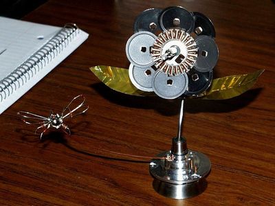 报废电脑零件回收DIY金属摆件花朵