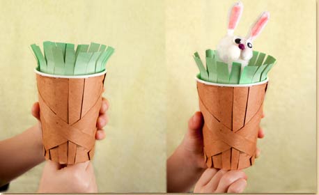 DIY爱钻洞的复活节兔子玩具