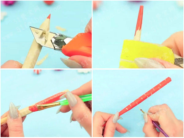 有趣的复活节手工：DIY胡萝卜铅笔礼物教学